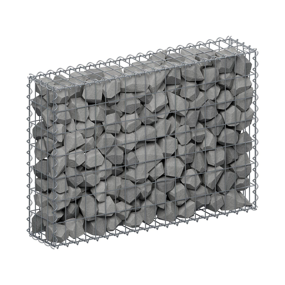 Schanskorf 100 cm x 70 cm x 20 cm (L x H x D), maaswijdte 5 cm x 10 cm, spiraalvormig
