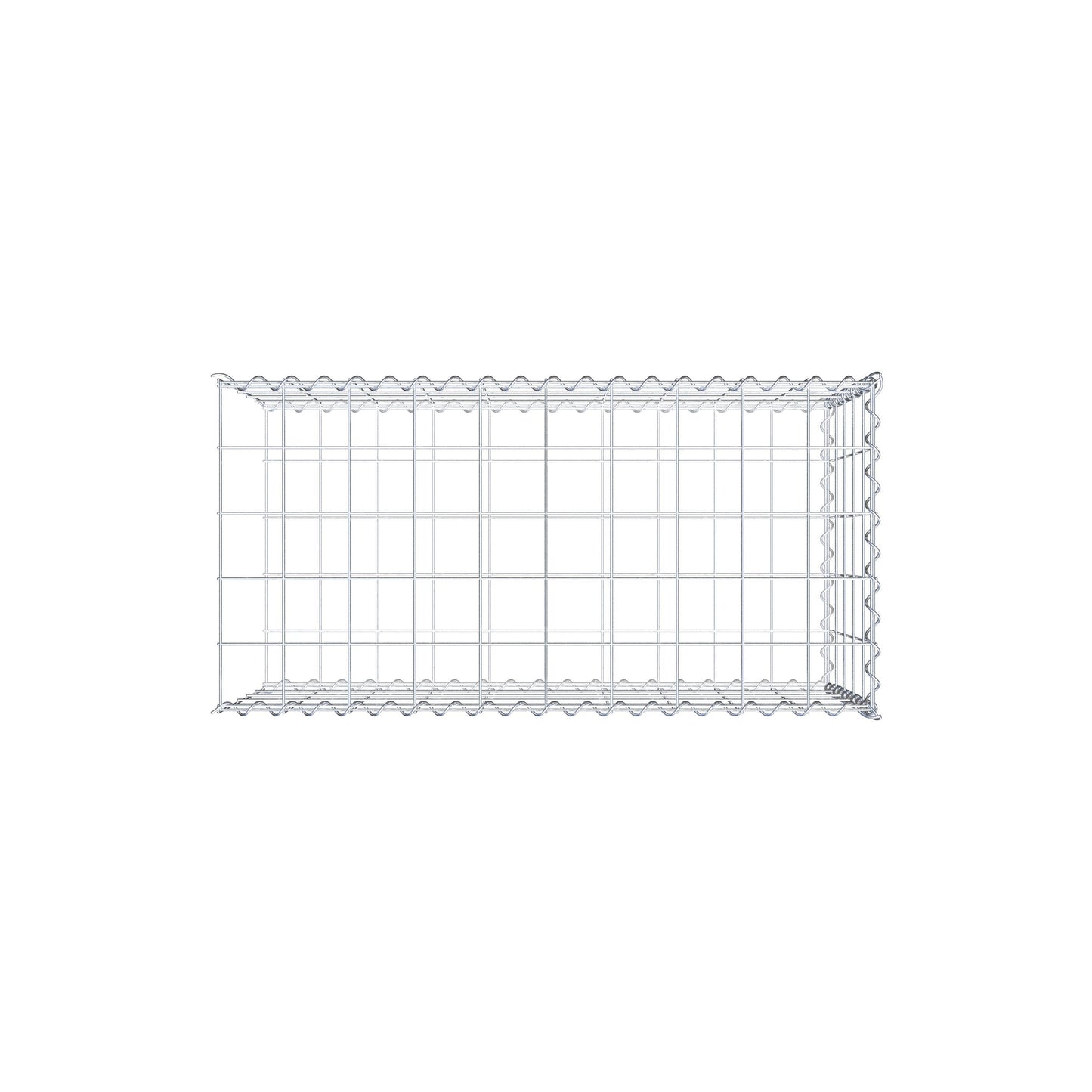 Grown-on gabion type 2 100 cm x 50 cm x 50 cm (L x H x D), mesh size 10 cm x 10 cm, spiral