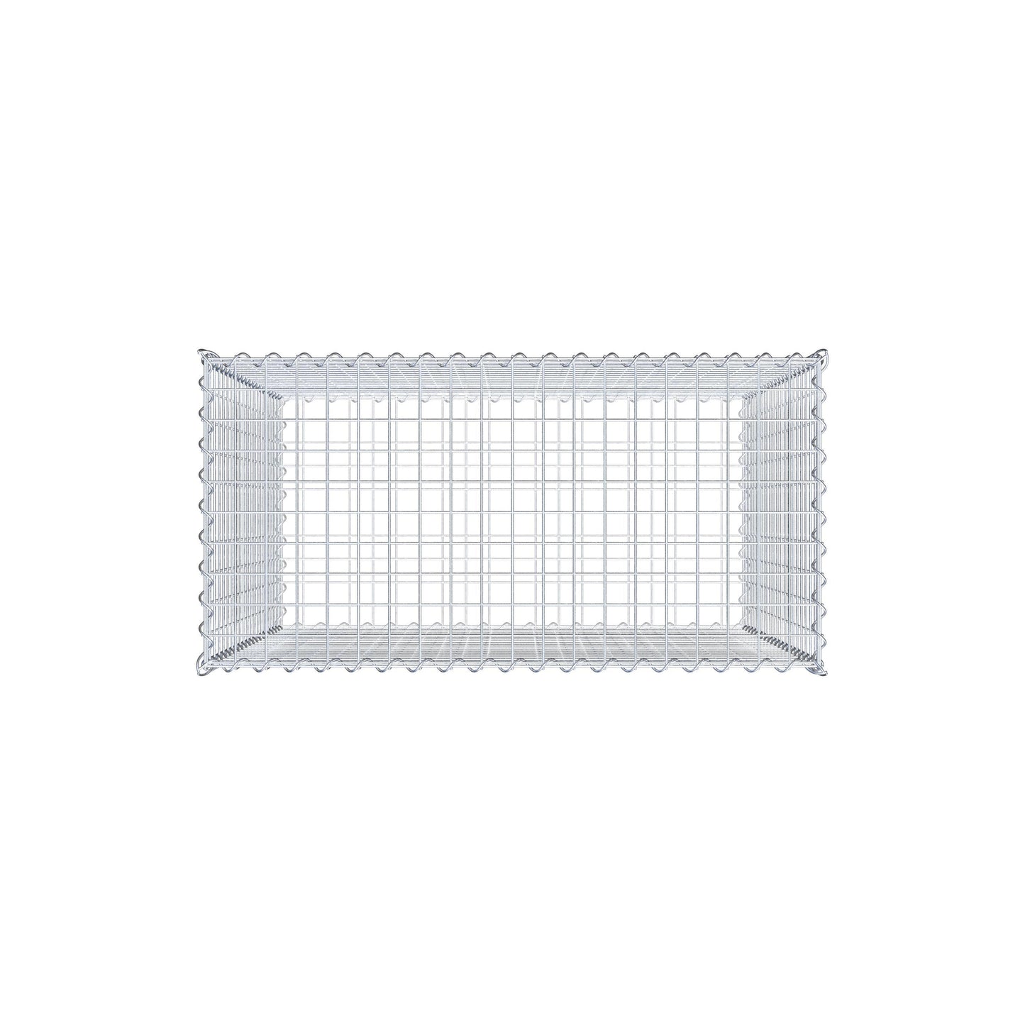 Gabione 100 cm x 100 cm x 50 cm (L x H x T), Maschenweite 5 cm x 5 cm, Spirale