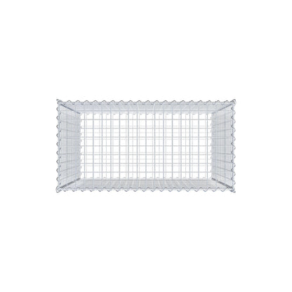 Gabione 100 cm x 100 cm x 50 cm (L x H x T), Maschenweite 5 cm x 5 cm, Spirale