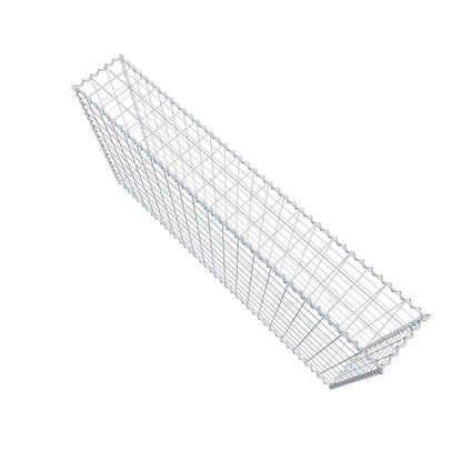 Gavión 200 cm x 100 cm x 30 cm (largo x alto x fondo), malla 10 cm x 10 cm, en espiral