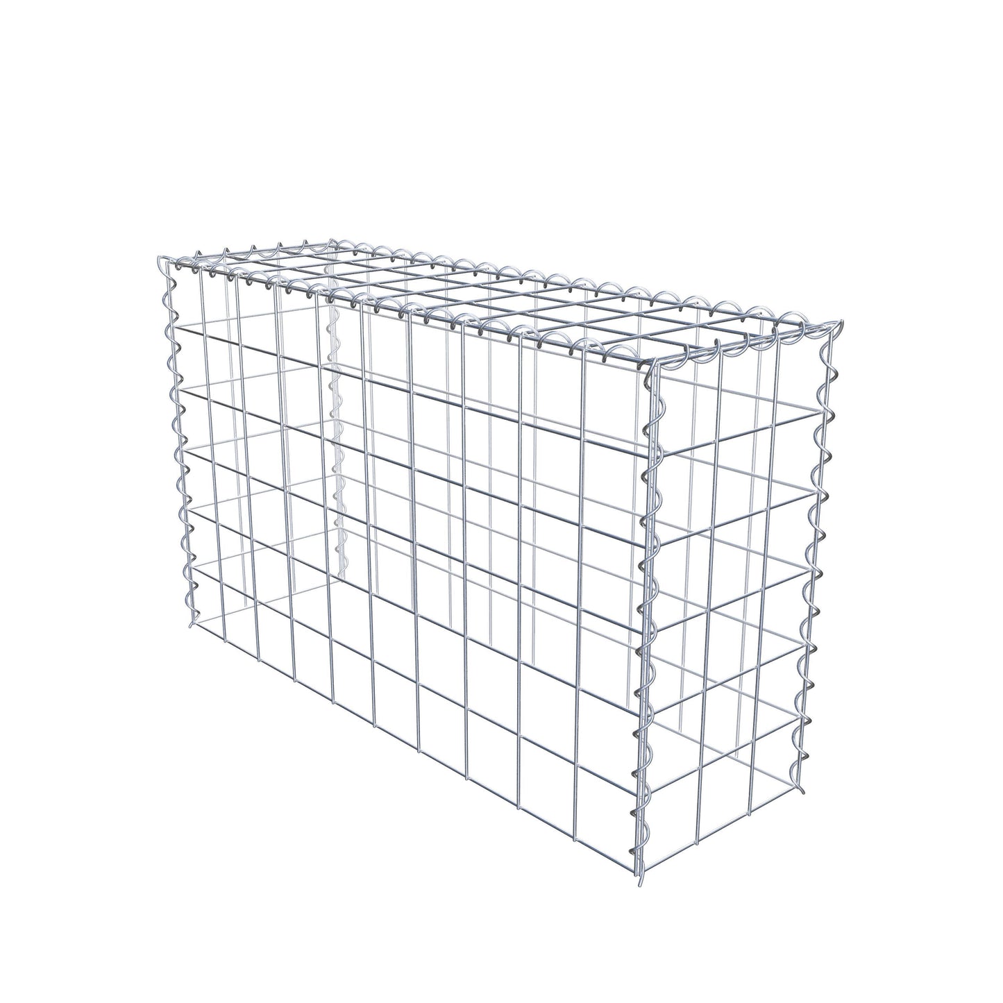 Opvokset gabion type 3 100 cm x 60 cm x 30 cm (L x H x D), maskestørrelse 10 cm x 10 cm, spiral