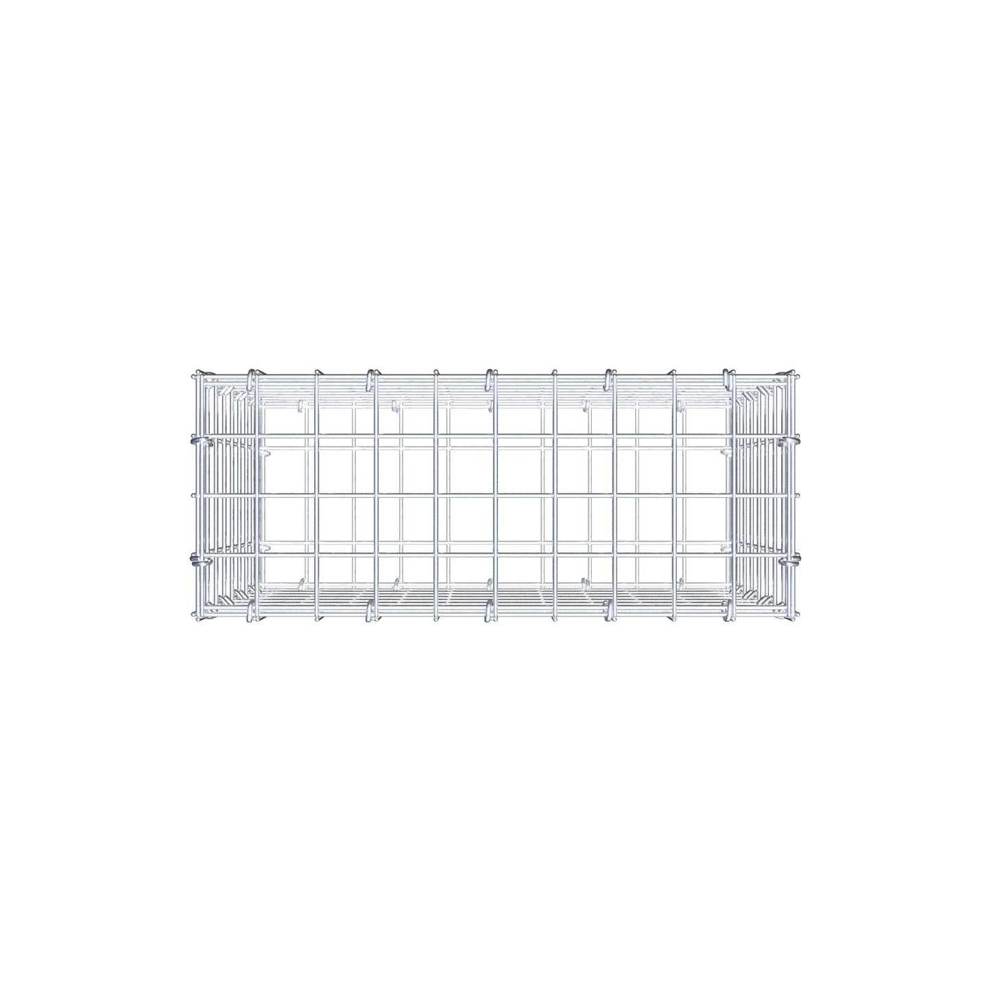 Gabbione 50 cm x 40 cm x 20 cm (L x H x P), maglia 5 cm x 5 cm, anello a C
