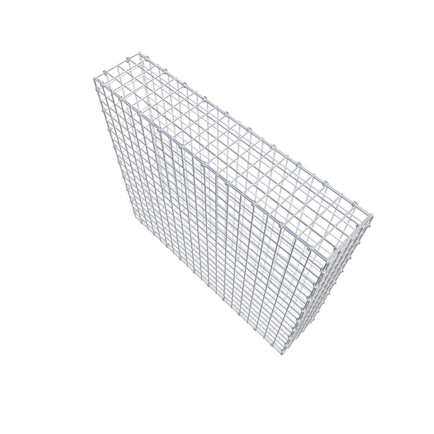 Gabione 100 cm x 90 cm x 20 cm (L x H x T), Maschenweite 5 x 5 cm, Spiralring