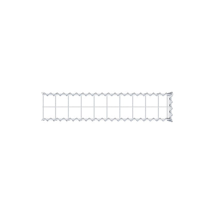 Gabion rapporté type 4 100 cm x 20 cm x 20 cm (L x H x P), maille 10 cm x 10 cm, spirale