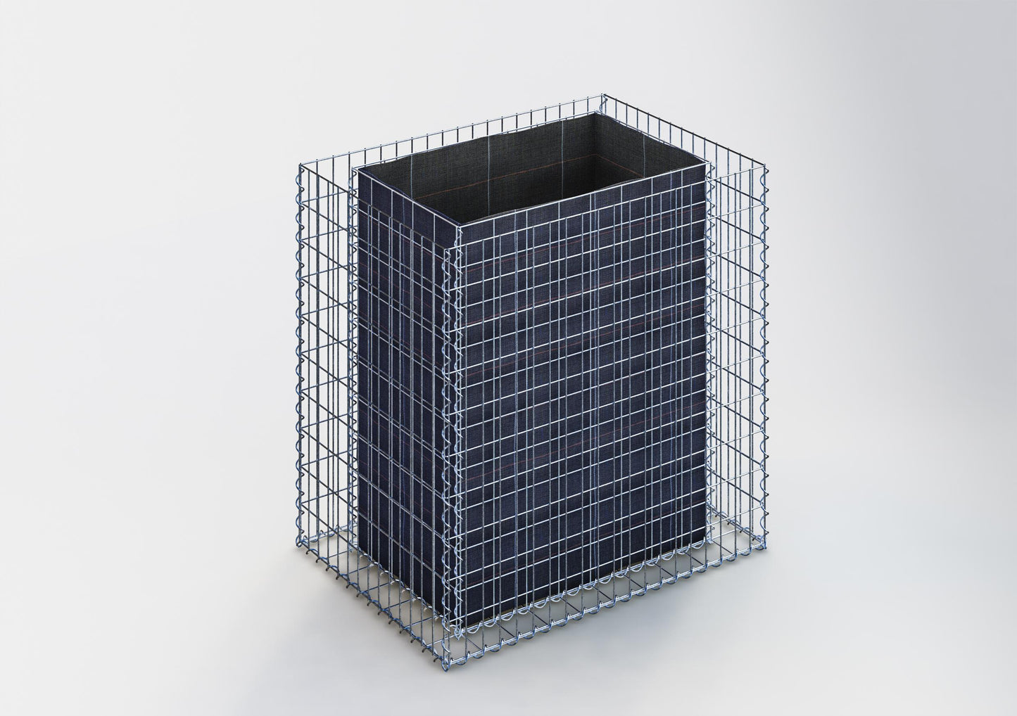 Verhoogd bed vierkant 100 cm x 100 cm x 70 cm (L x H x D), maaswijdte 5 x 10 cm, wanddikte 10 cm