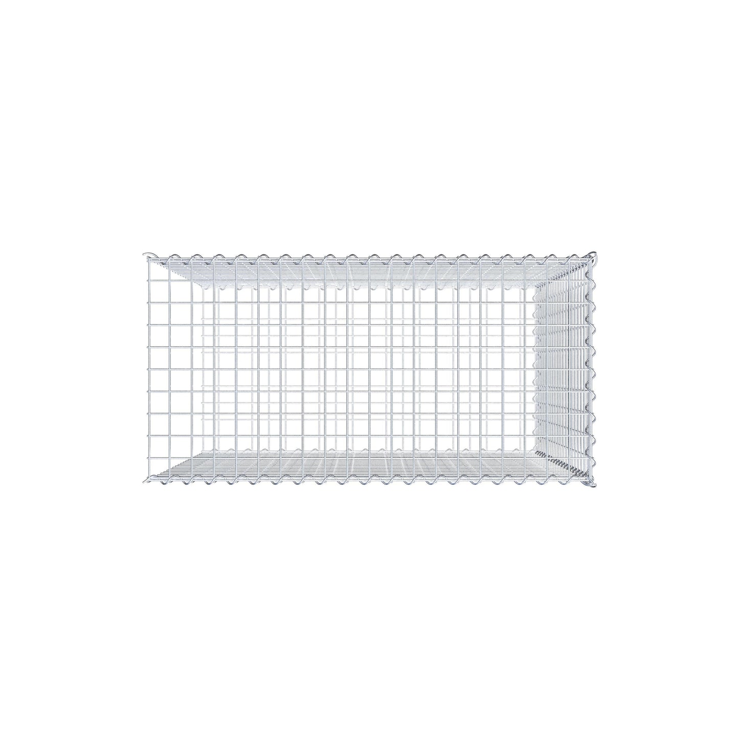 Extra gabion typ 2 100 cm x 100 cm x 50 cm (L x H x D), maskstorlek 5 cm x 5 cm, spiral