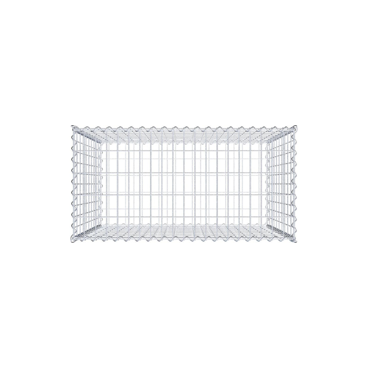 Gabion 100 cm x 100 cm x 50 cm (L x H x D), maskstorlek 5 cm x 10 cm, spiral