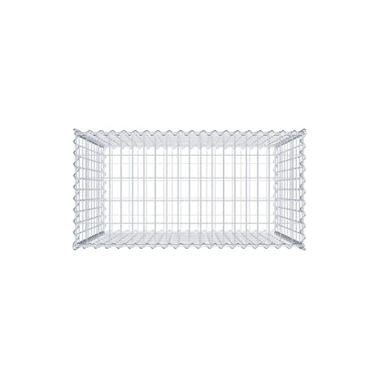 Gabion 100 cm x 100 cm x 50 cm (L x H x D), maskstorlek 5 cm x 10 cm, spiral