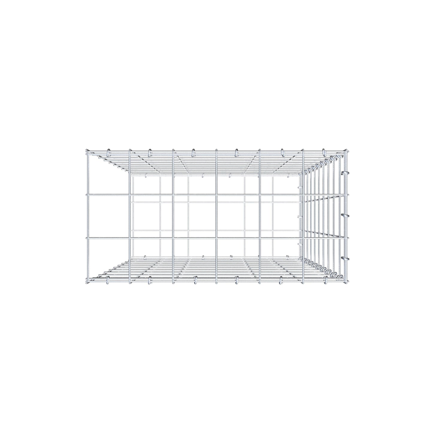 Fourche rapportée type 2 100 cm x 60 cm x 30 cm (L x H x P), mailles 10 cm x 10 cm, anneau C