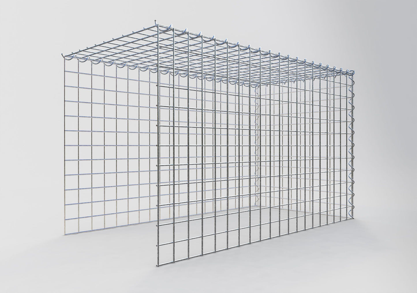 Grown-on gabion type 4 100 cm x 60 cm x 50 cm (L x H x D), mesh size 5 cm x 5 cm, spiral