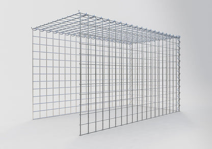 Grown-on gabion type 4 100 cm x 60 cm x 50 cm (L x H x D), mesh size 5 cm x 5 cm, spiral