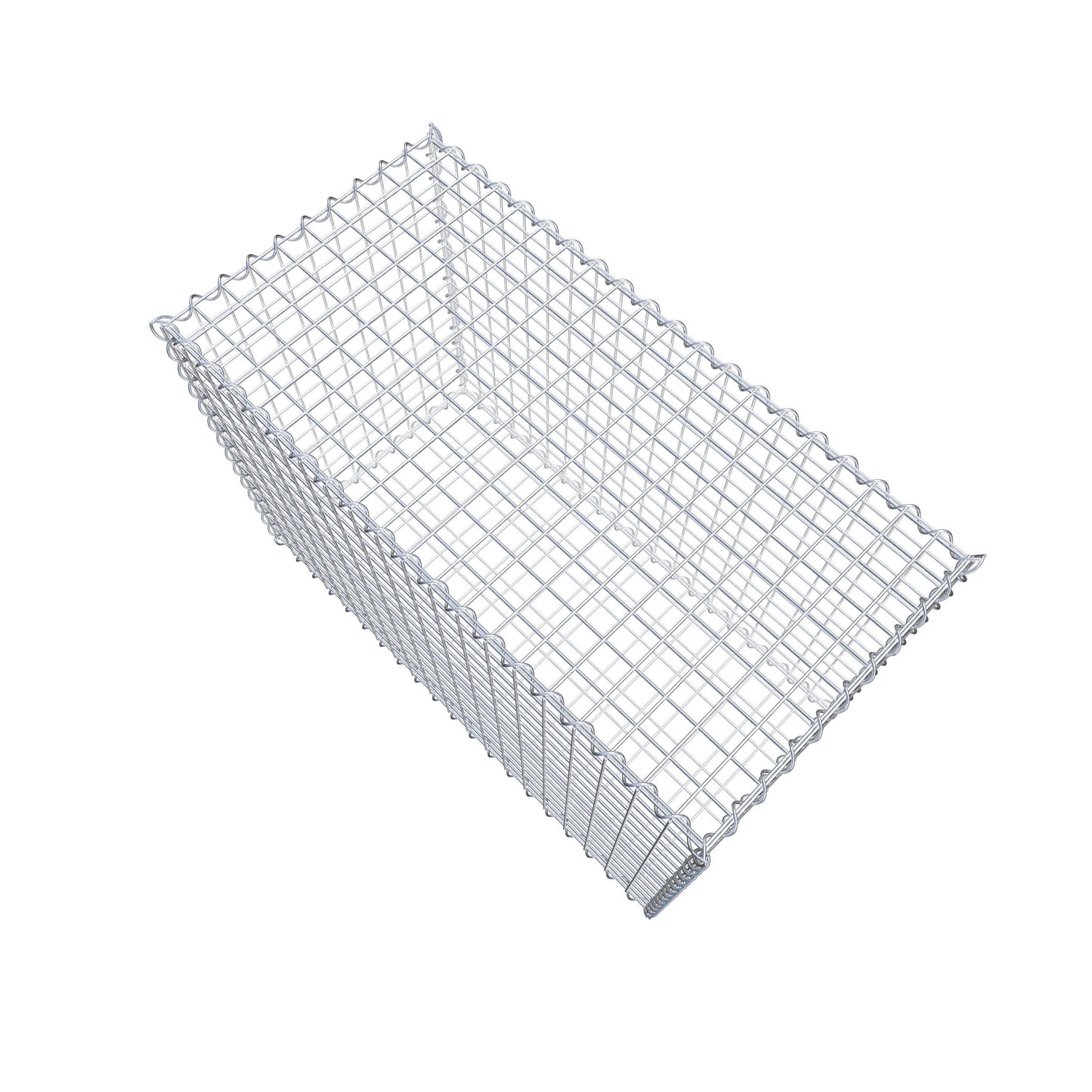 Gabbione 100 cm x 70 cm x 50 cm (L x H x P), maglia 5 cm x 5 cm, spirale
