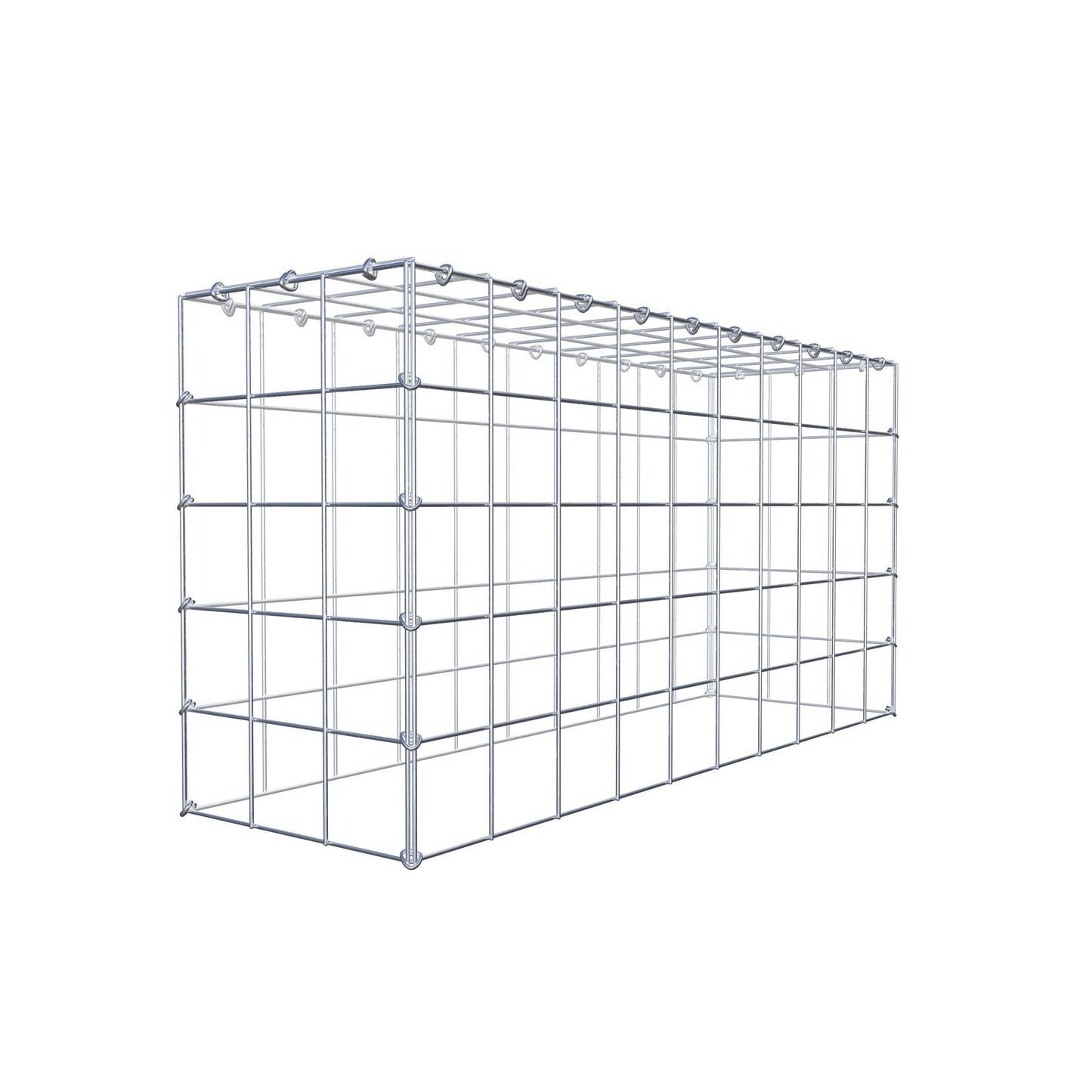 Monteret gabion type 3 100 cm x 50 cm x 30 cm (L x H x D), maskestørrelse 10 cm x 10 cm, C-ring
