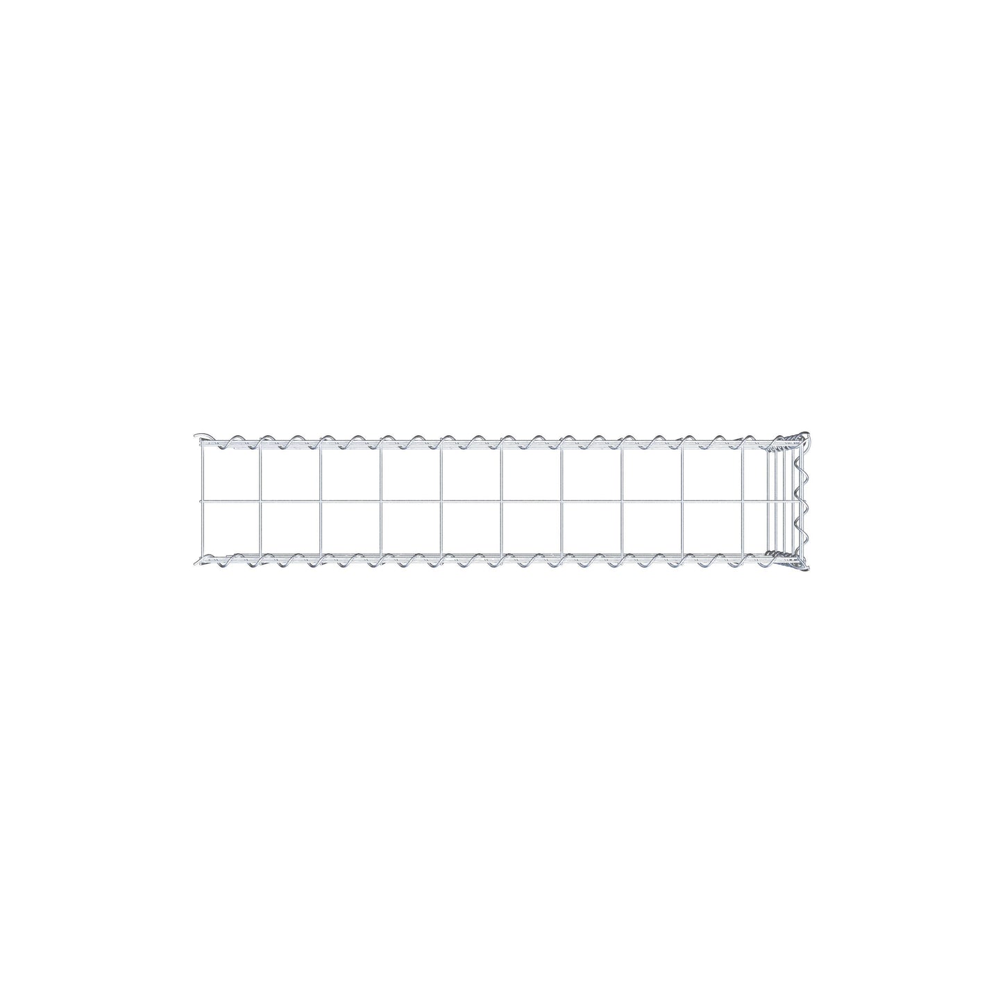 Grown-on gabion type 4 100 cm x 40 cm x 20 cm (L x H x D), mesh size 10 cm x 10 cm, spiral