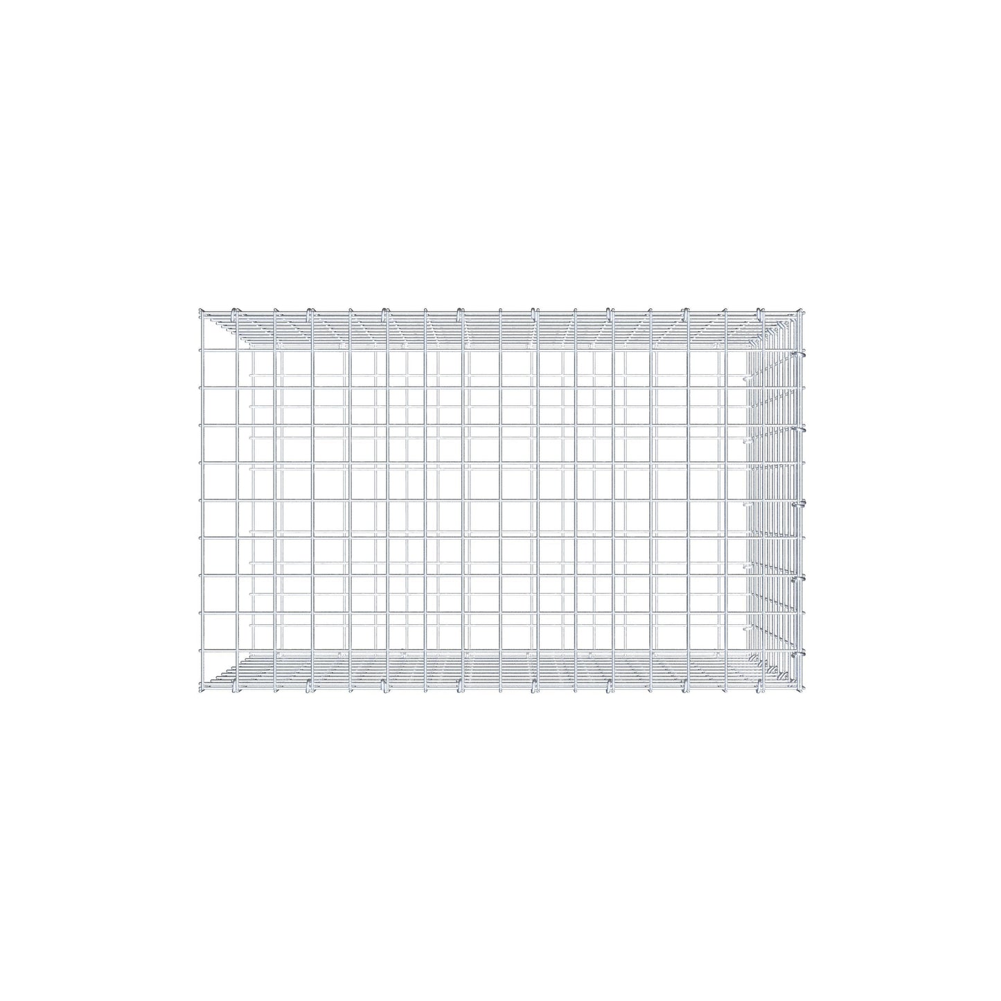 Opzetpaal type 2 80 cm x 50 cm x 50 cm (L x H x D), maaswijdte 5 cm x 5 cm, C-ring