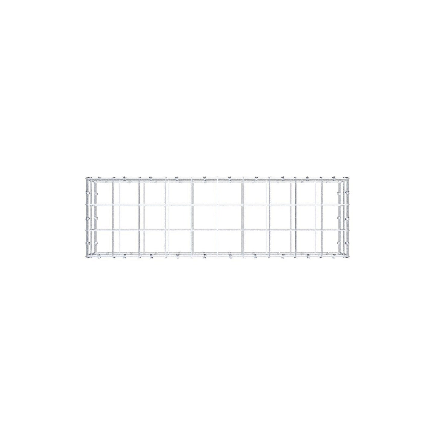 Gabion 100 cm x 20 cm x 30 cm (L x H x D), maskestørrelse 10 x 10 cm, spiralring