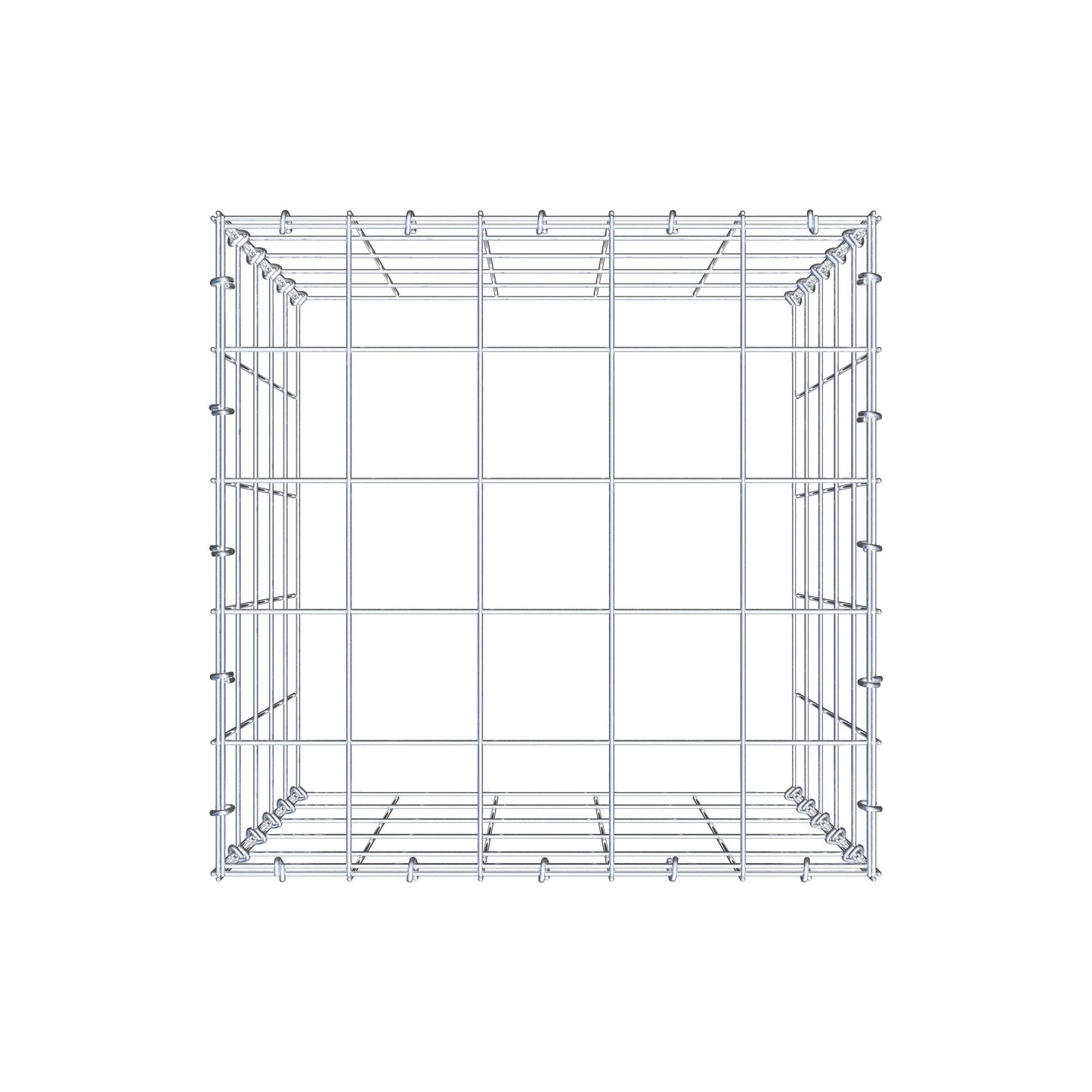 Gabbione aggiuntivo tipo 3 50 cm x 50 cm x 50 cm (L x H x P), maglia 10 cm x 10 cm, anello a C