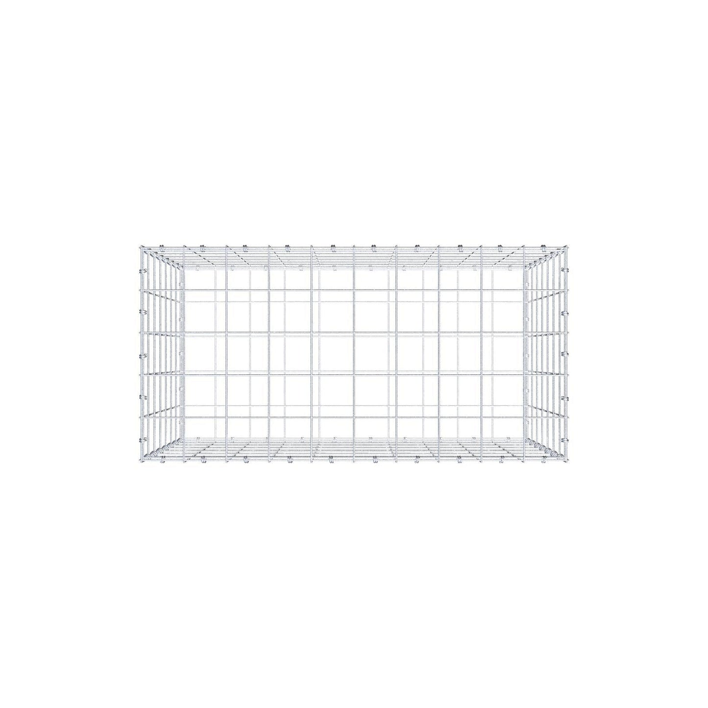 Schanskorf 100 cm x 70 cm x 50 cm (L x H x D), maaswijdte 10 x 10 cm, spiraalring