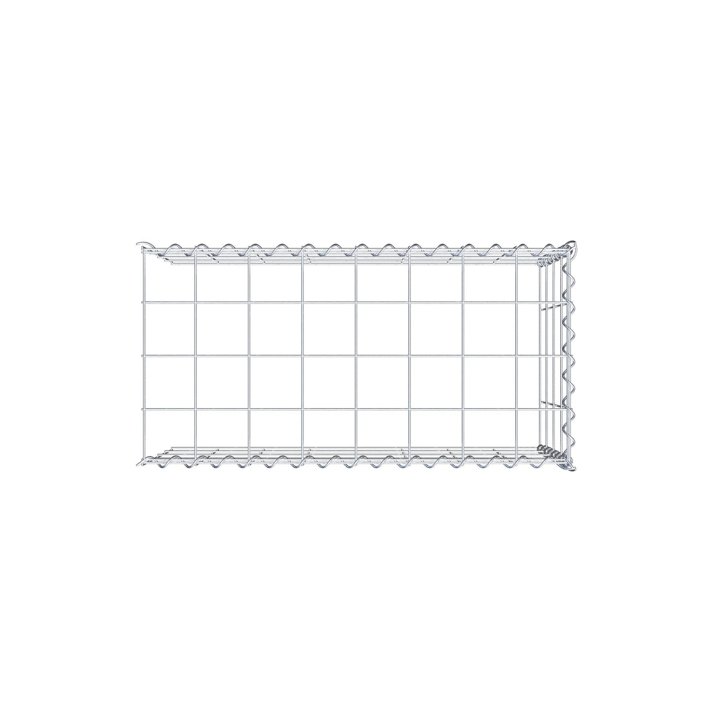 Grown-on gabion type 4 80 cm x 40 cm x 40 cm (L x H x D), mesh size 10 cm x 10 cm, spiral