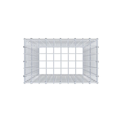 Mounted gabion type 3 100 cm x 50 cm x 30 cm (L x H x D), mesh size 5 cm x 5 cm, C-ring