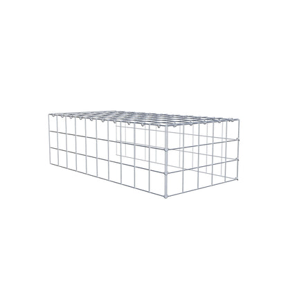 Fourche rapportée type 4 100 cm x 30 cm x 50 cm (L x H x P), mailles 10 cm x 10 cm, anneau C