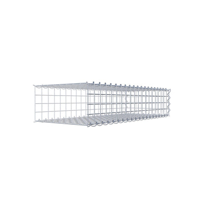 Gabion rapporté type 2 100 cm x 20 cm x 40 cm (L x H x P), mailles 5 cm x 5 cm, spirale