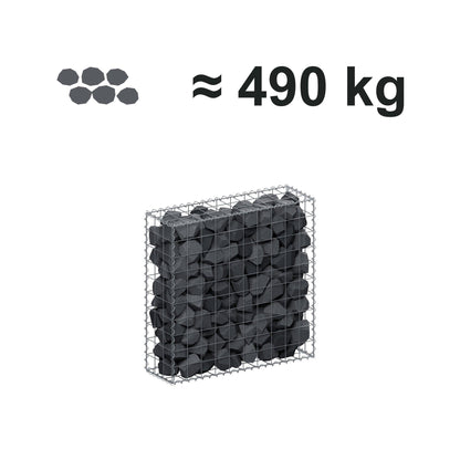 Schanskorf 100 cm x 100 cm x 30 cm (L x H x D), maaswijdte 10 cm x 10 cm, spiraalvormig