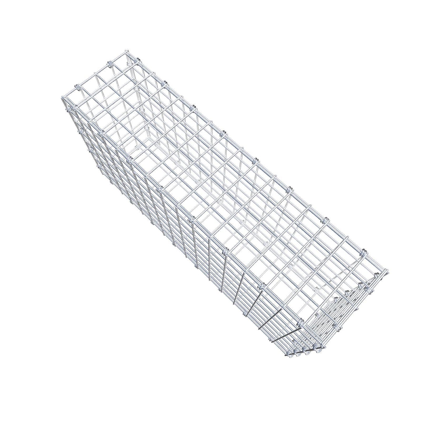 Gabbione 80 cm x 40 cm x 20 cm (L x H x P), maglia 5 x 5 cm, anello a spirale