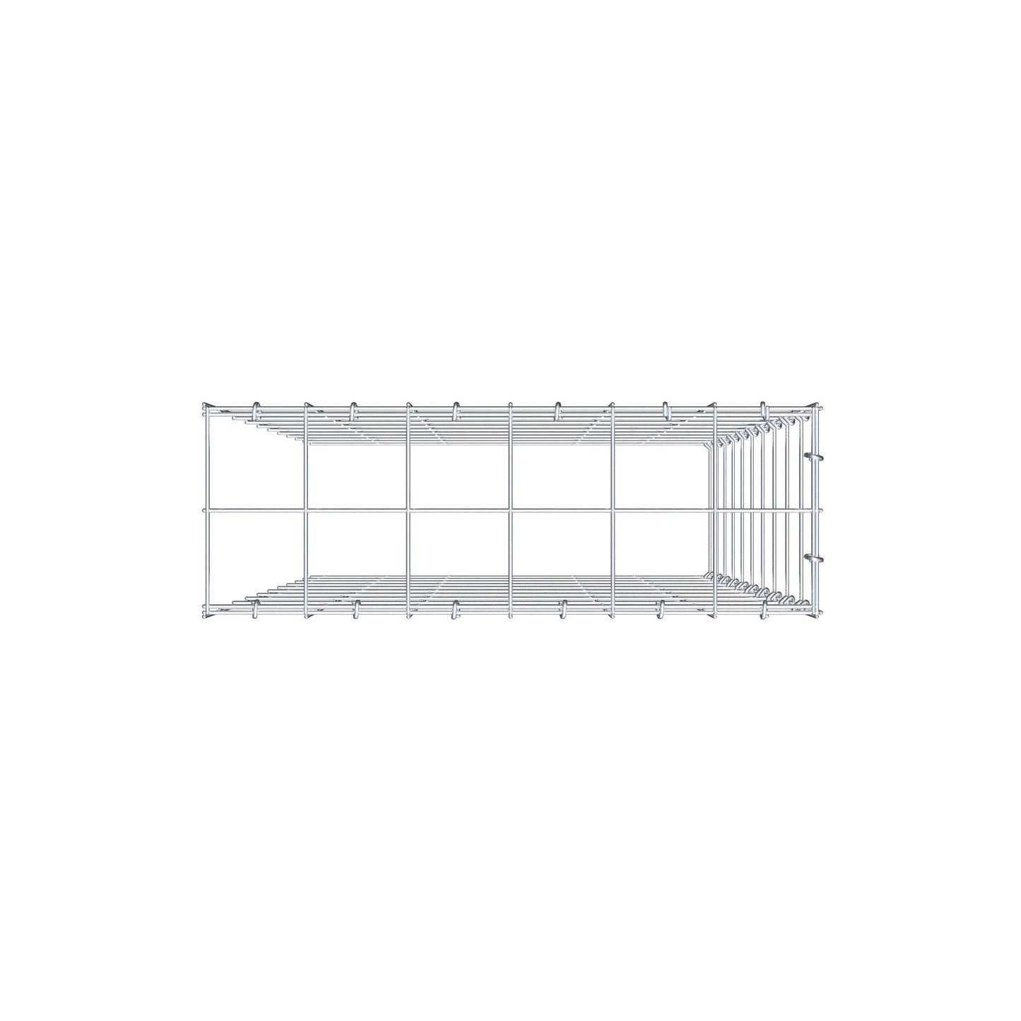Anbaugabione Typ 4 100 cm x 60 cm x 20 cm (L x H x T), Maschenweite 10 cm x 10 cm, C-Ring