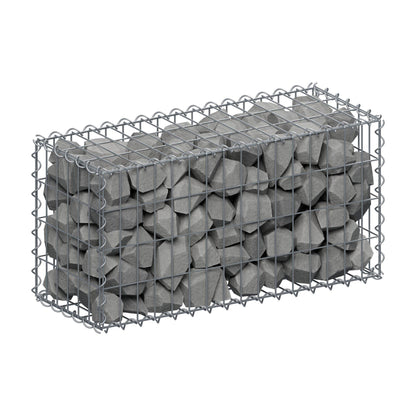 Schanskorf 80 cm x 40 cm x 30 cm (L x H x D), maaswijdte 5 cm x 10 cm, spiraalvormig