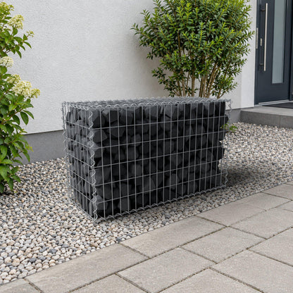 Gabbione 100 cm x 60 cm x 40 cm (L x H x P), maglia 5 cm x 10 cm, spirale