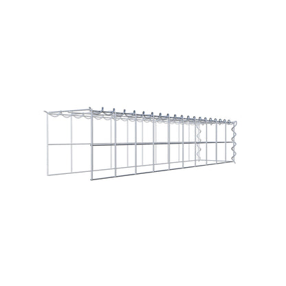Gabion rapporté type 4 100 cm x 20 cm x 20 cm (L x H x P), maille 10 cm x 10 cm, spirale