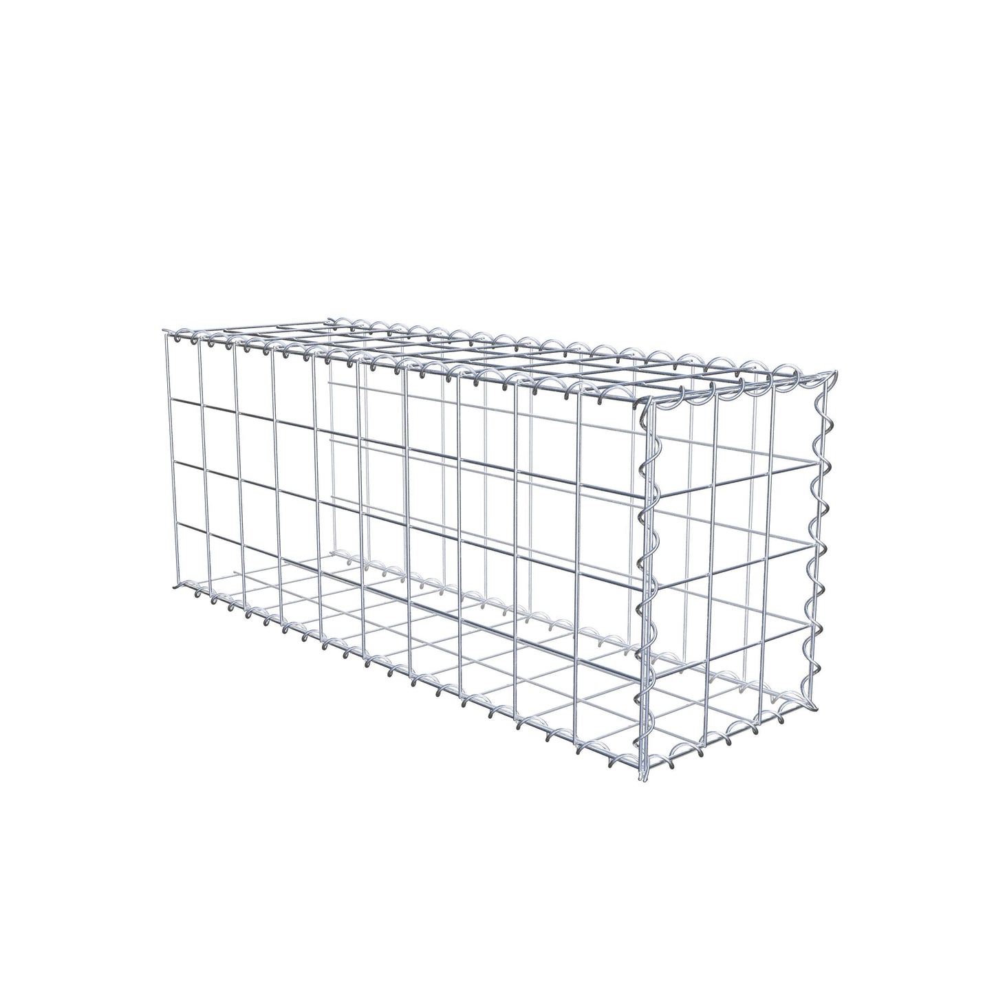 Gabion rapporté type 2 100 cm x 40 cm x 30 cm (L x H x P), mailles 10 cm x 10 cm, spirale
