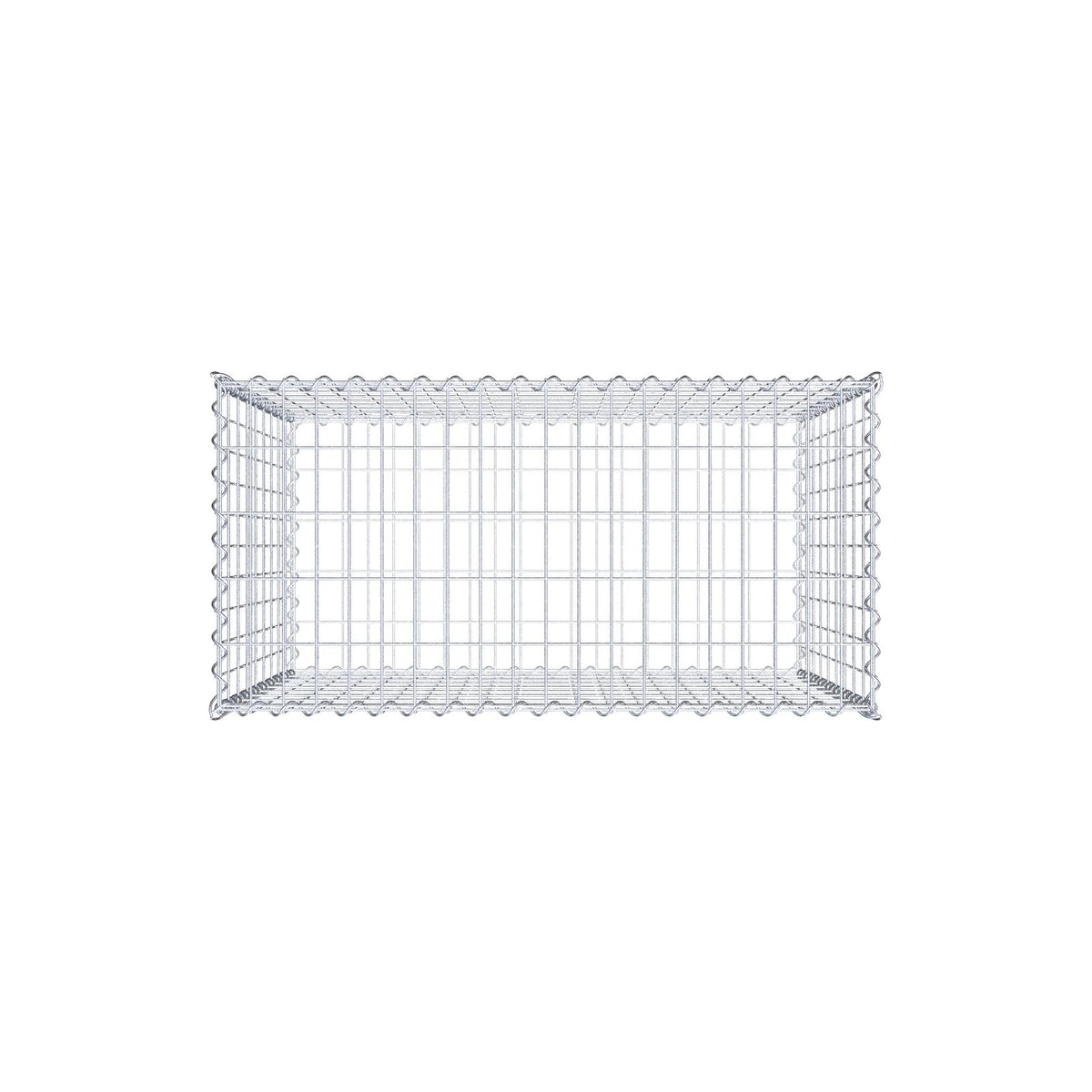 Schanskorf 100 cm x 90 cm x 50 cm (L x H x D), maaswijdte 5 cm x 10 cm, spiraalvormig