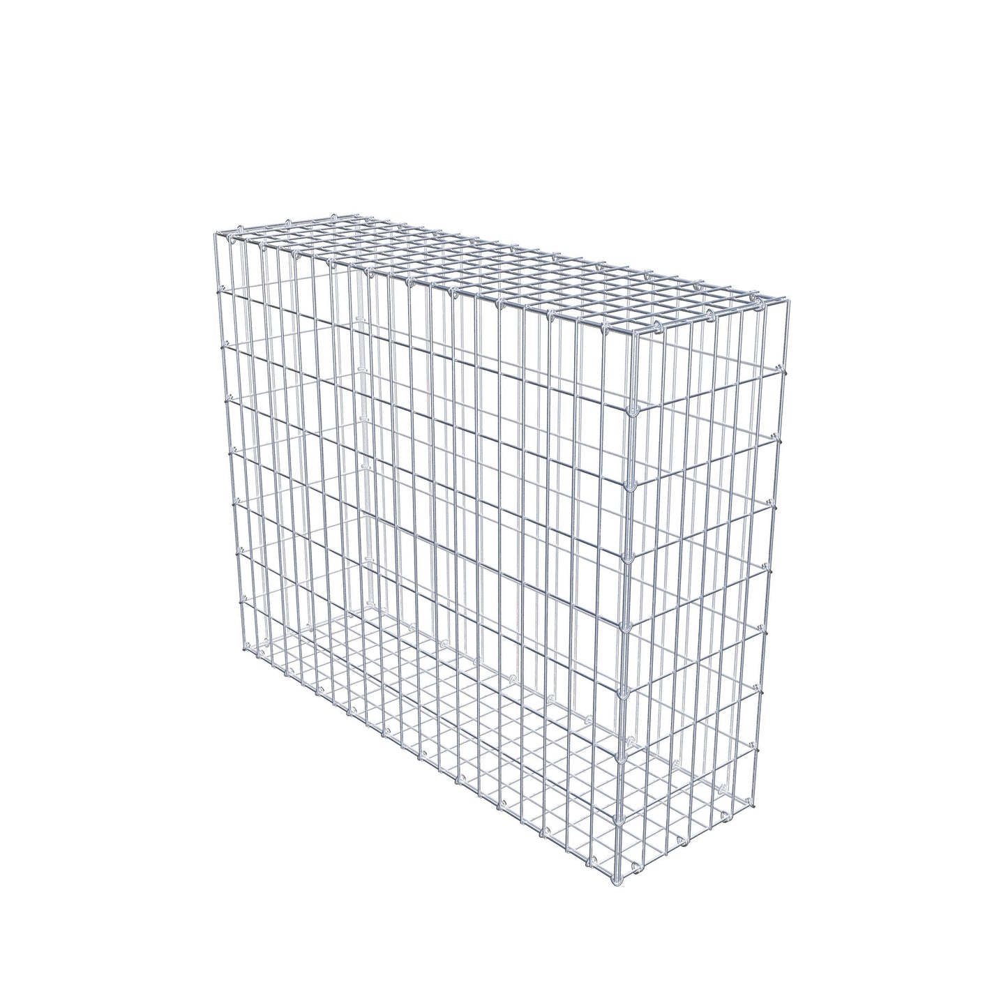 Gavión 100 cm x 80 cm x 30 cm (L x A x P), luz de malla 5 cm x 10 cm, anillo en C