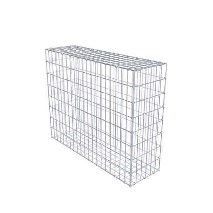 Gavión 100 cm x 80 cm x 30 cm (L x A x P), luz de malla 5 cm x 10 cm, anillo en C