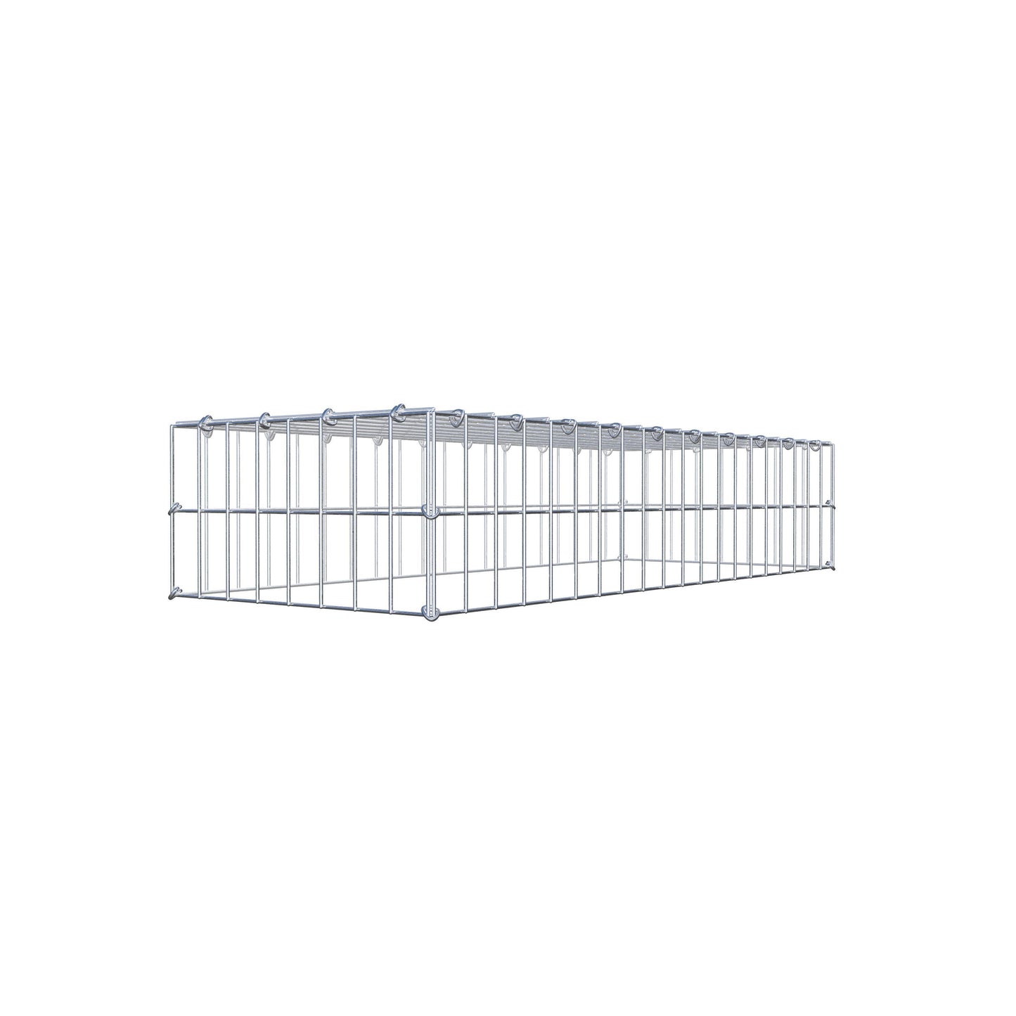 Gabbione aggiuntivo di tipo 3 100 cm x 20 cm x 40 cm (L x H x P), maglia 5 cm x 10 cm, anello a C