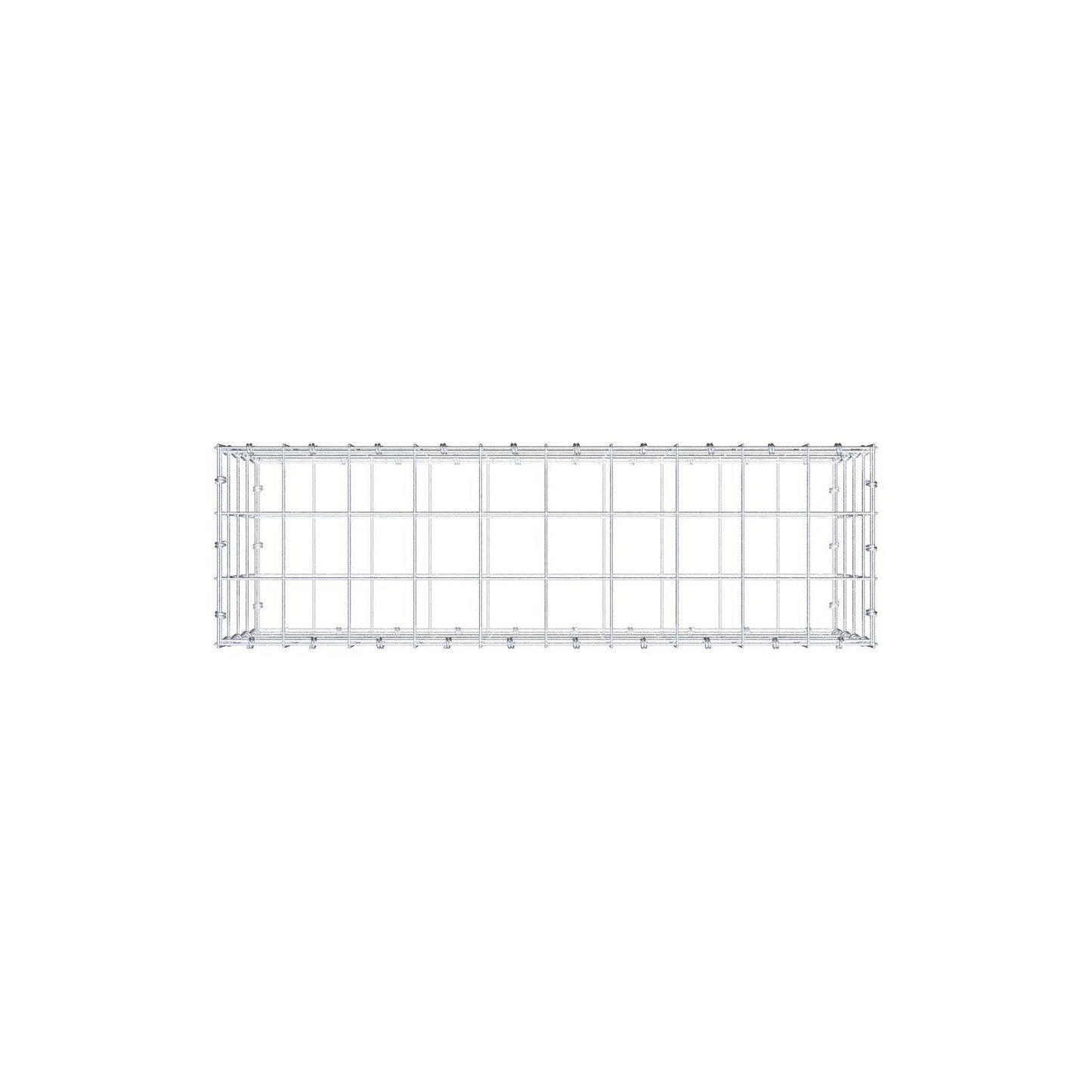 Gabion 100 cm x 40 cm x 30 cm (L x H x D), maskstorlek 10 x 10 cm, spiralring