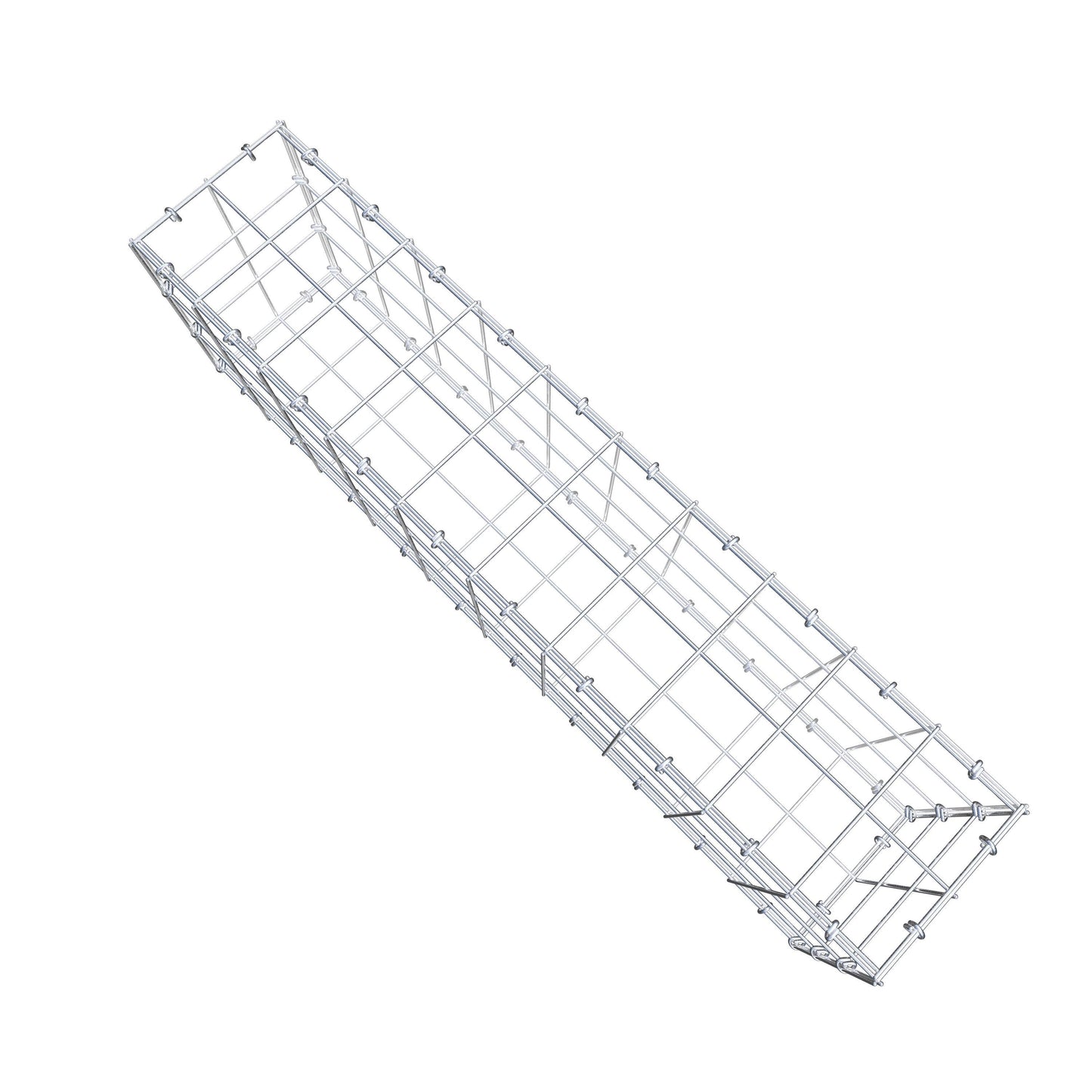 Gavión 100 cm x 30 cm x 20 cm (L x A x P), malla 10 cm x 10 cm, anillo en C