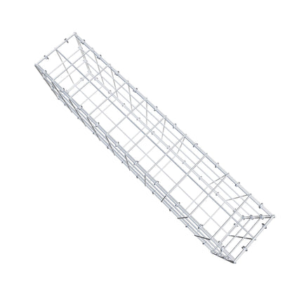 Gavión 100 cm x 30 cm x 20 cm (L x A x P), malla 10 cm x 10 cm, anillo en C