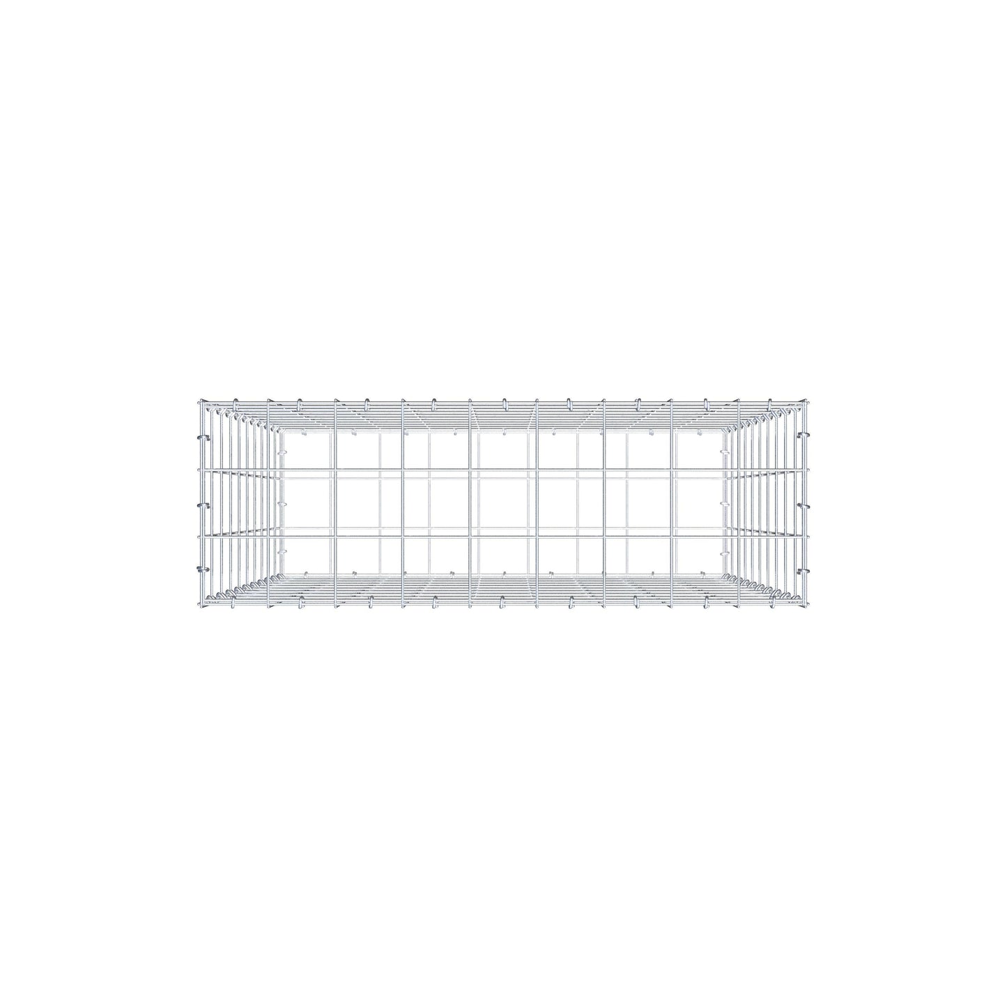 Gabbione 100 cm x 90 cm x 30 cm (L x H x P), maglia 10 cm x 10 cm, anello a C