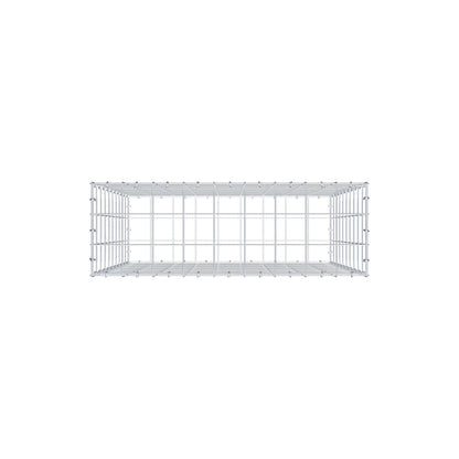 Gabbione 100 cm x 90 cm x 30 cm (L x H x P), maglia 10 cm x 10 cm, anello a C