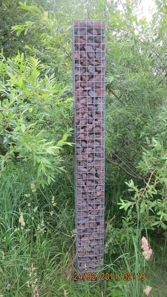 Columna de gaviones 37 x 37 cm MW 5 x 5 cm cuadrado