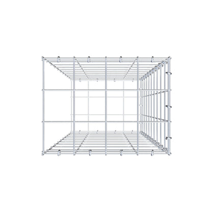 Mounted gabion type 2 100 cm x 40 cm x 30 cm (L x H x D), mesh size 10 cm x 10 cm, C-ring