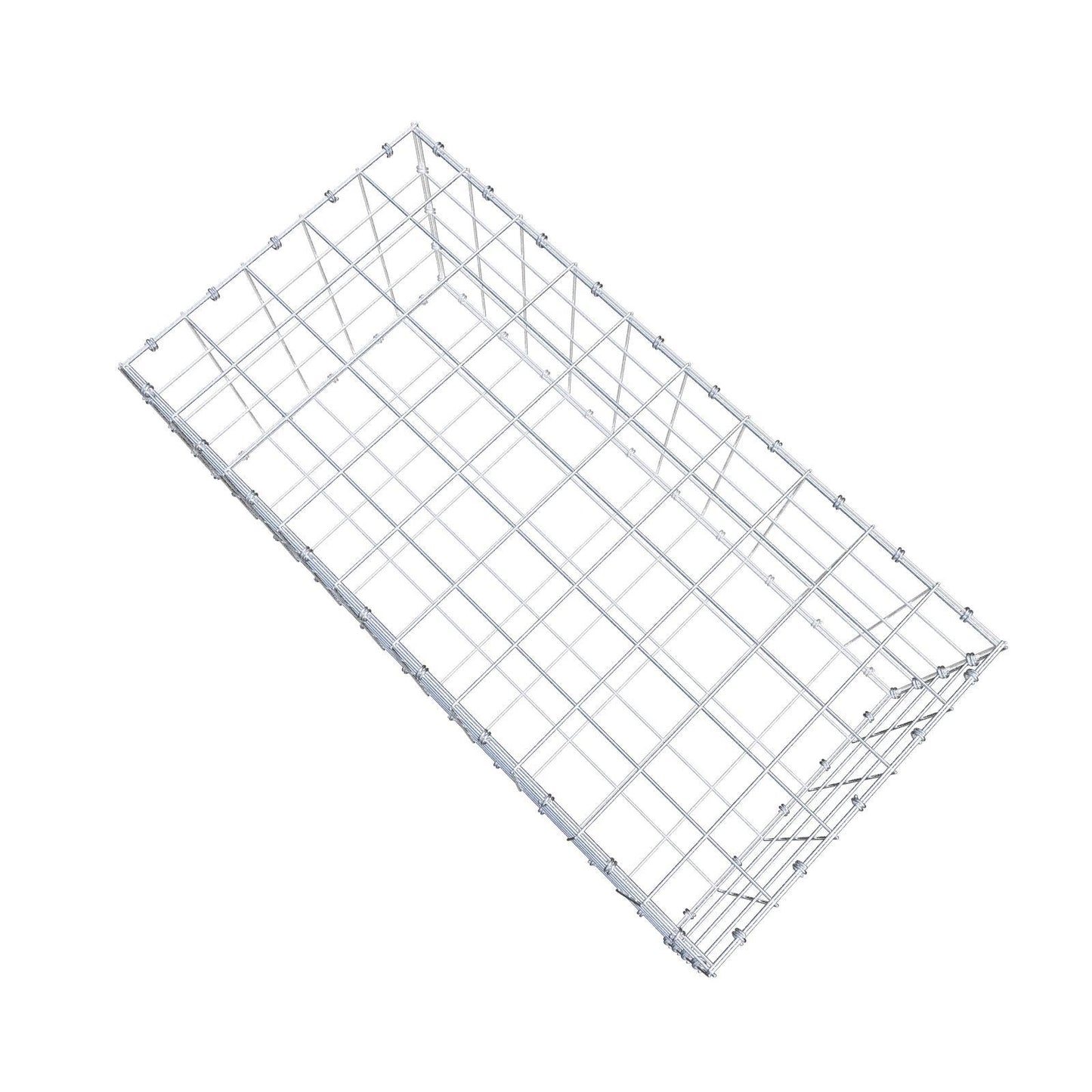 Gabione 100 cm x 40 cm x 50 cm (L x H x T), Maschenweite 10 x 10 cm, Spiralring