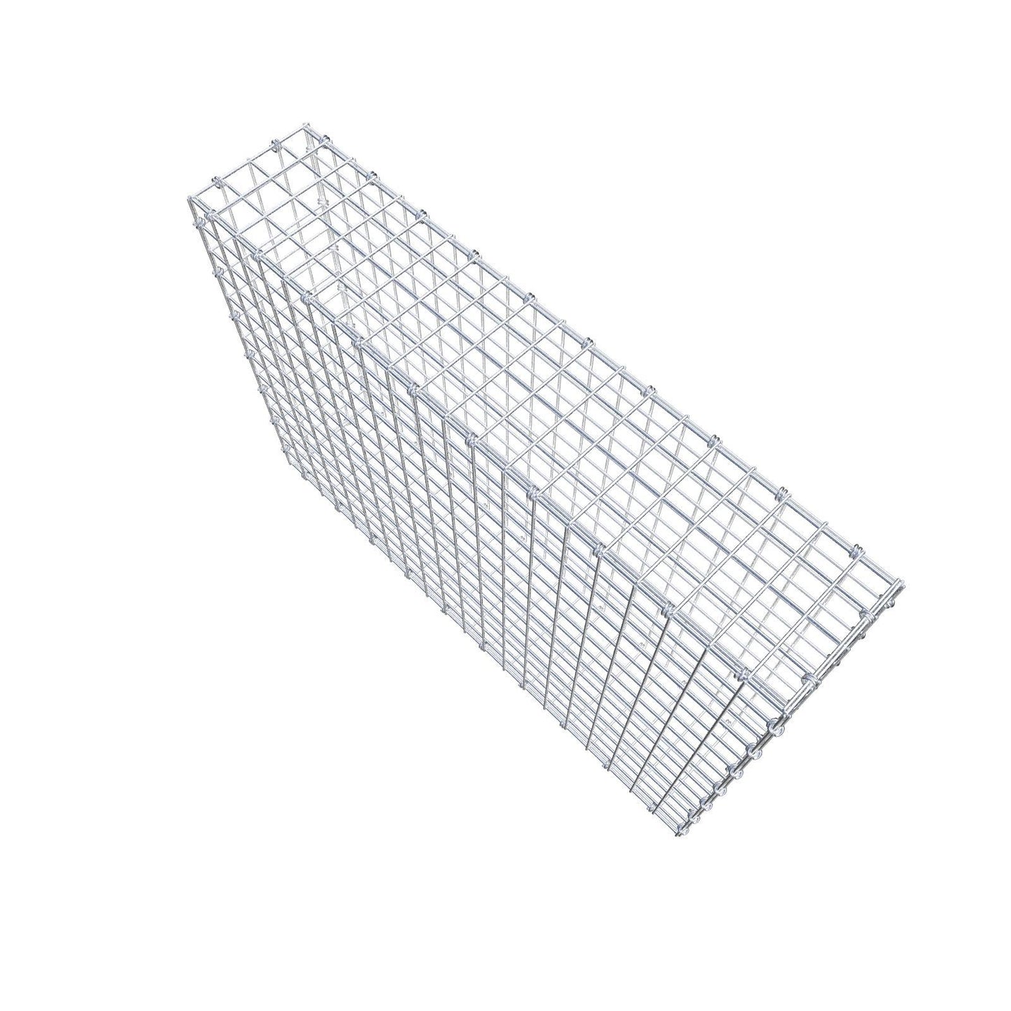 Gabione 100 cm x 70 cm x 20 cm (L x H x T), Maschenweite 5 x 5 cm, Spiralring
