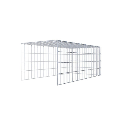 Mounted gabion type 4 100 cm x 40 cm x 50 cm (L x H x D), mesh size 5 cm x 10 cm, C-ring