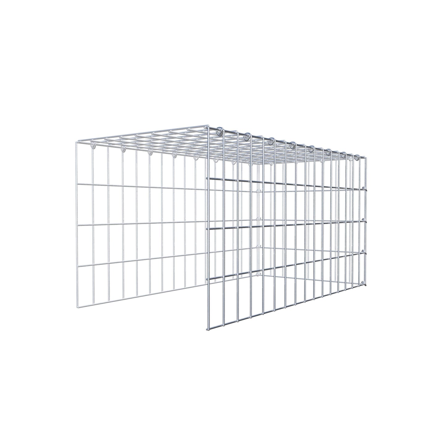 Fourche rapportée type 4 80 cm x 40 cm x 40 cm (L x H x P), mailles 5 cm x 10 cm, anneau C