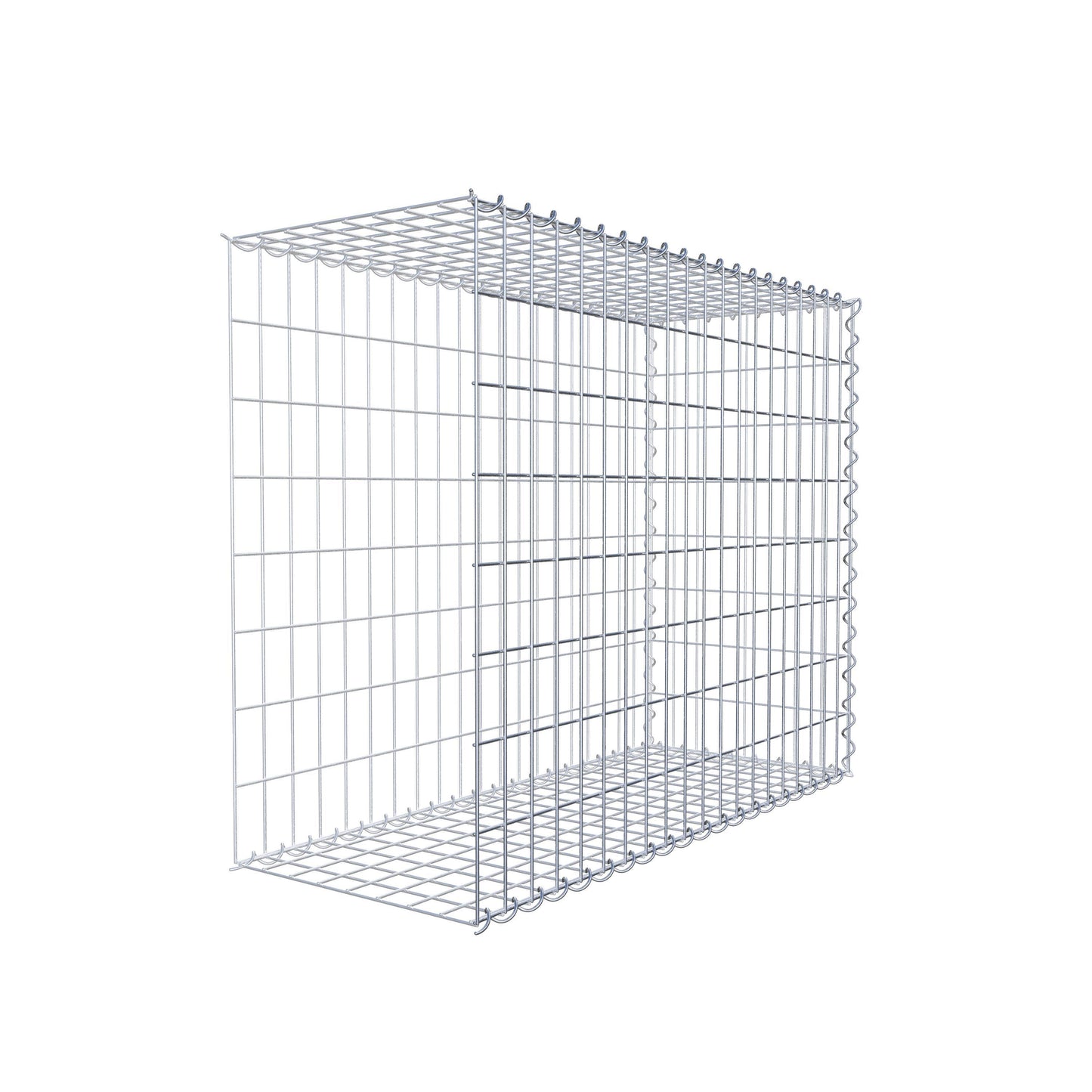 Opvokset gabion type 2 100 cm x 80 cm x 40 cm (L x H x D), maskestørrelse 5 cm x 10 cm, spiral